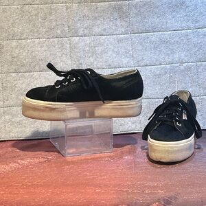 Superga Pony Hair Platform Sneakers Size 36